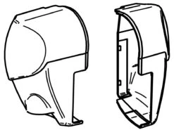 Thule Omnistor Set Eindkappen Cassette 5003 Aluminium